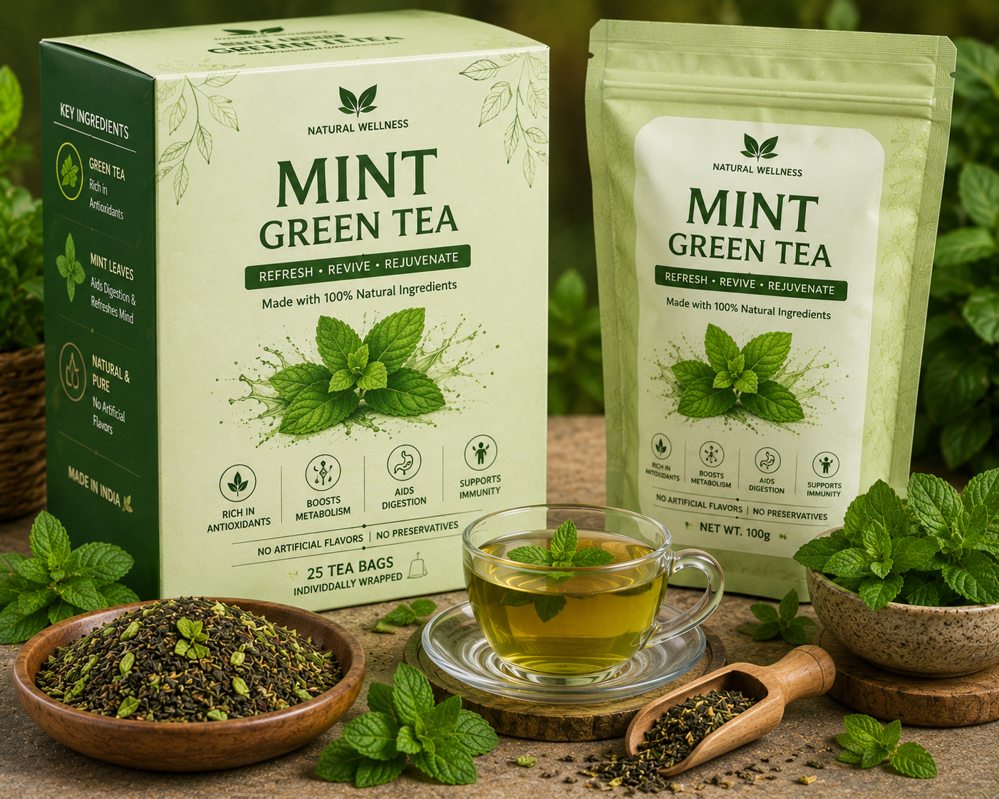 Mint Green Tea